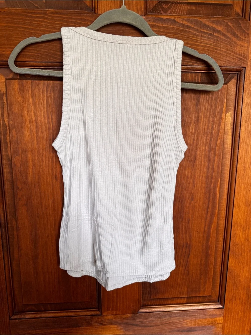 Zenana Outfitters Cream Ribbed tank - Picture 3 of 6